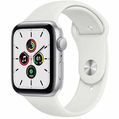 Picture of Apple Watch SE, GPS 44mm Silver Aluminium Case with Sport Band