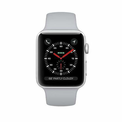 Picture of Apple Watch Series 3, MQJN2 GPS+Cellular 38mm Silver Aluminum Case (with Sport Band)