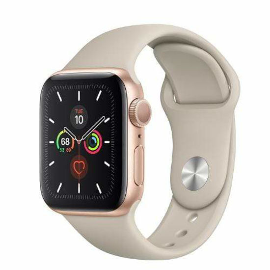 Picture of Apple Watch Series 5, GPS+Cellular 40mm Gold Stainless Steel Case with Sport Band