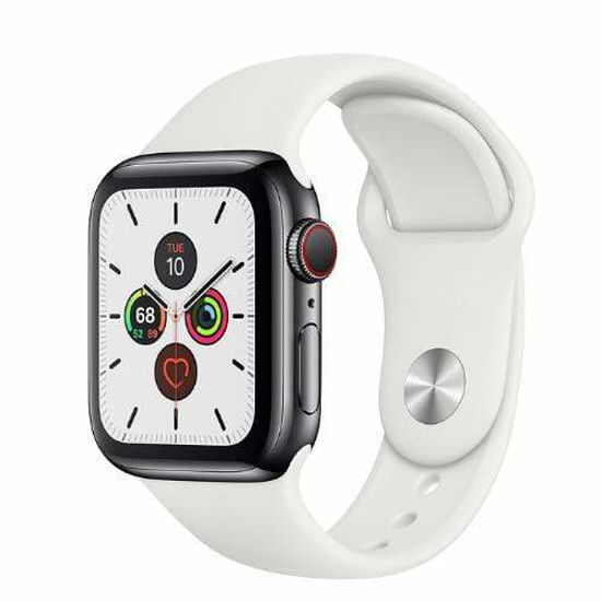 Picture of Apple Watch Series 5, GPS+Cellular 40mm Space Black Stainless Steel Case with Sport Band