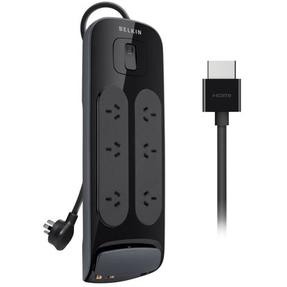Picture of Belkin 6-Way Surge Protector and Ultra HD High Speed HDMI Cable Bundle