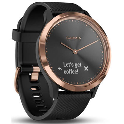 Picture of Garmin Vivomove HR Hybrid Watch with Black Band (Rose Gold Sport) (Medium)