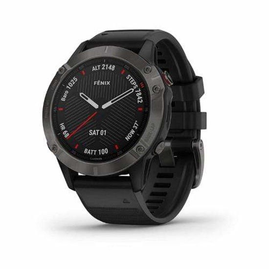 Picture of Garmin Fenix 6X Sapphire Edition Carbon Grey DLC with Silicone Band