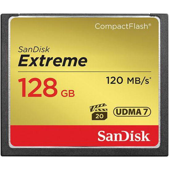 Picture of SanDisk Extreme CompactFlash 120MB/s 128GB