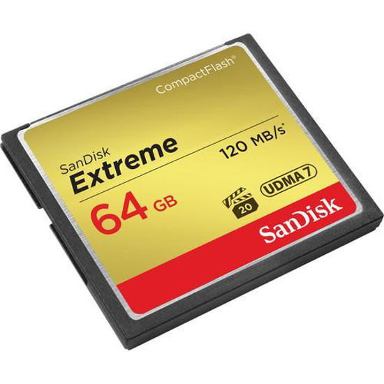 Picture of SanDisk Extreme CompactFlash 120MBs 64GB