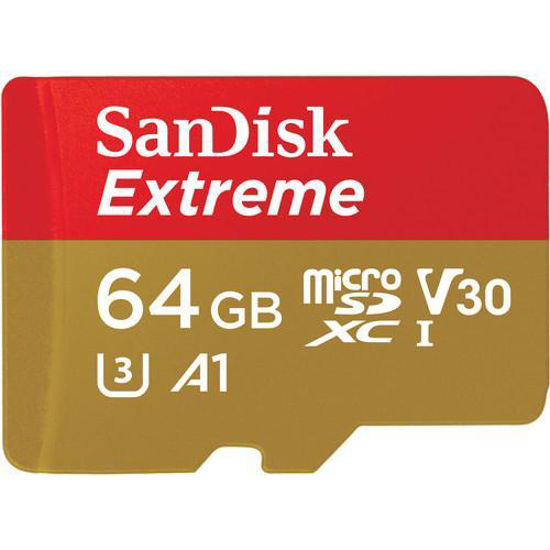 Picture of SanDisk Extreme microSDXC V30 A1 U3 100MB/s 64GB