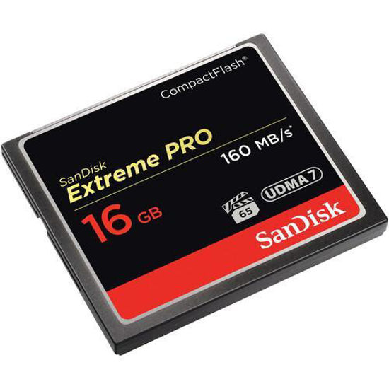 Picture of SanDisk Extreme Pro CompactFlash 160MBs 16GB