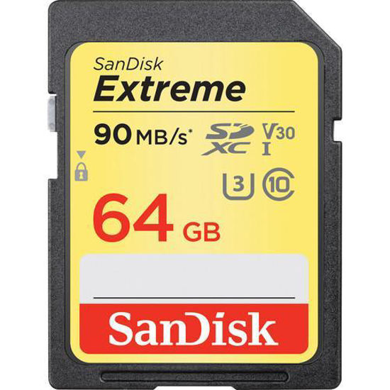 Picture of SanDisk Extreme SDXC U3 90MB/s 64GB